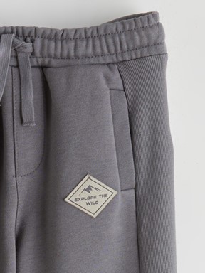 Beli Lastikli Erkek Çocuk Jogger Eşofman Altı KOYU GRİ