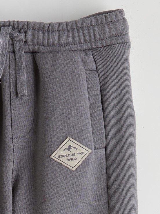 Beli Lastikli Erkek Çocuk Jogger Eşofman Altı KOYU GRİ