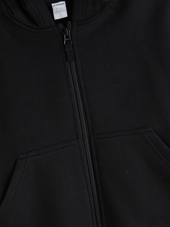 Fermuarlı Sweatshirt YENİ SİYAH