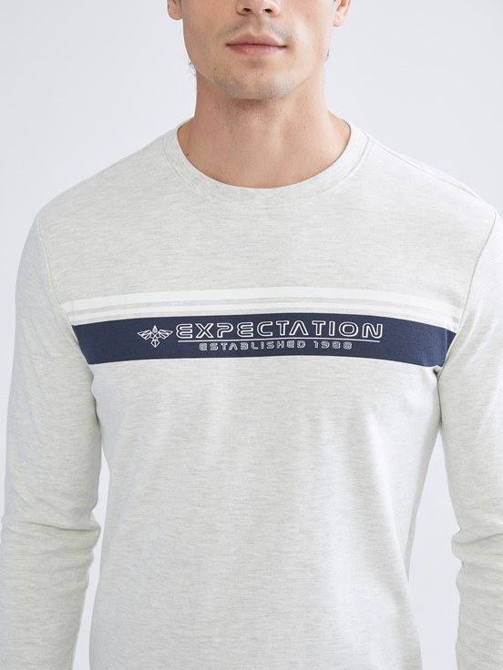 Tişört TAŞ RENGİ MELANJ