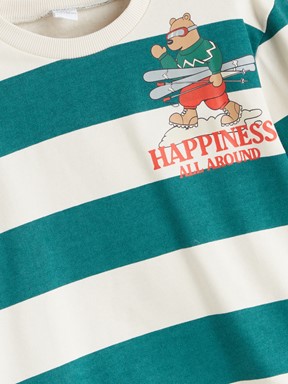 Sweatshirt YEŞİL BASKILI