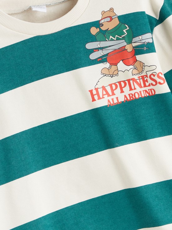 Sweatshirt YEŞİL BASKILI