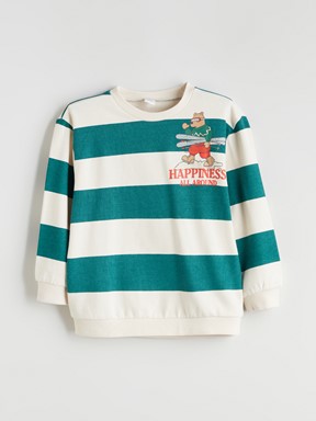 Sweatshirt YEŞİL BASKILI