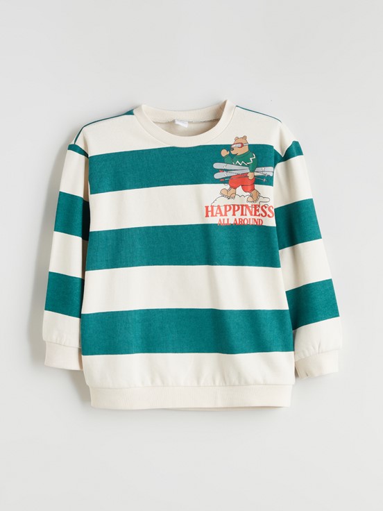 Sweatshirt YEŞİL BASKILI