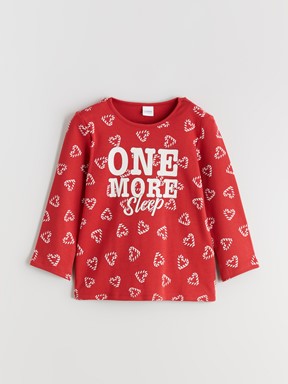 Pijama Takım KIRMIZI BASKILI