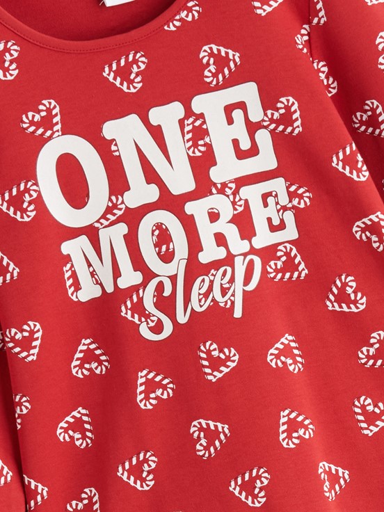 Pijama Takım KIRMIZI BASKILI