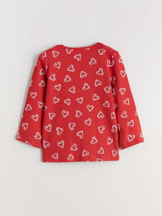 Pijama Takım KIRMIZI BASKILI