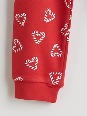 Pijama Takım KIRMIZI BASKILI