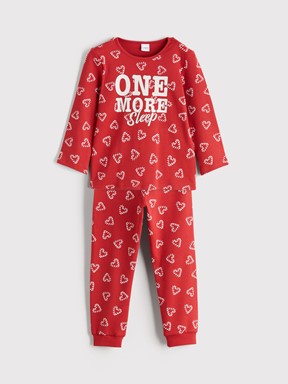 Pijama Takım KIRMIZI BASKILI
