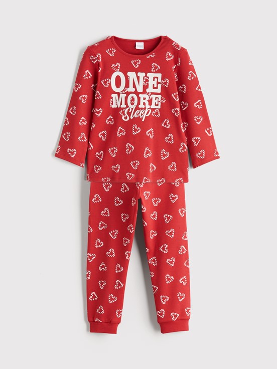 Pijama Takım KIRMIZI BASKILI