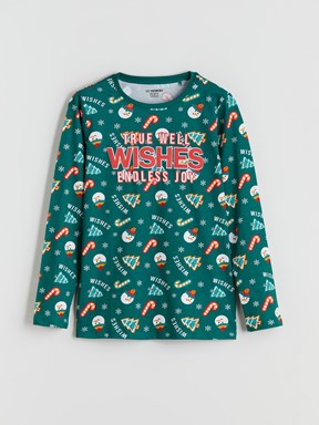 Pijama Takım YEŞİL BASKILI