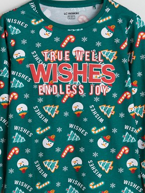 Pijama Takım YEŞİL BASKILI