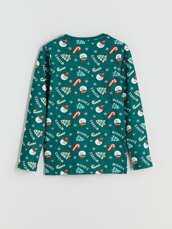 Pijama Takım YEŞİL BASKILI