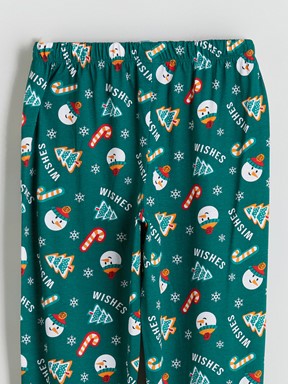 Pijama Takım YEŞİL BASKILI