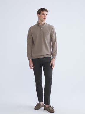 Sweatshirt AÇIK KAHVERENGİ