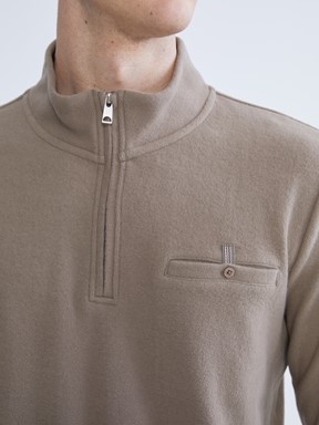 Sweatshirt AÇIK KAHVERENGİ