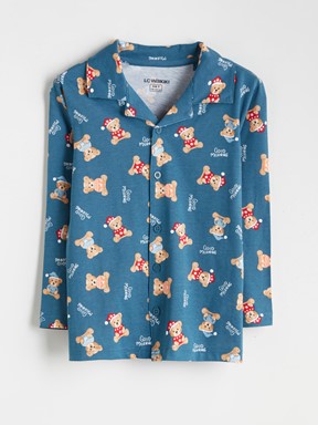 Pijama Takım PETROL BASKILI