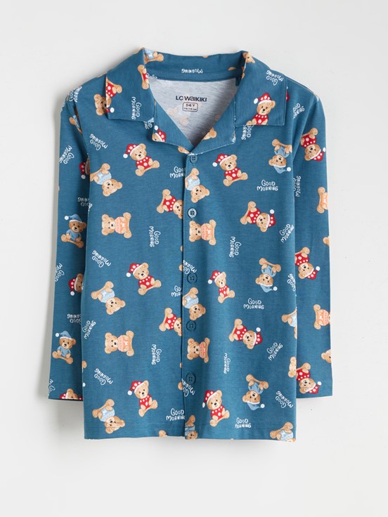 Pijama Takım PETROL BASKILI