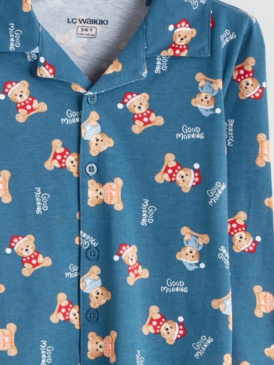 Pijama Takım PETROL BASKILI