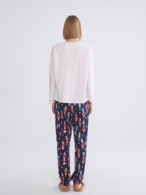 Pijama Takım LACİVERT BASKILI