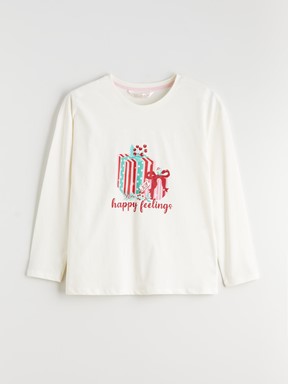 Pijama Takım EKRU BASKILI