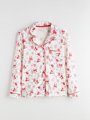 Pijama Takım EKRU BASKILI