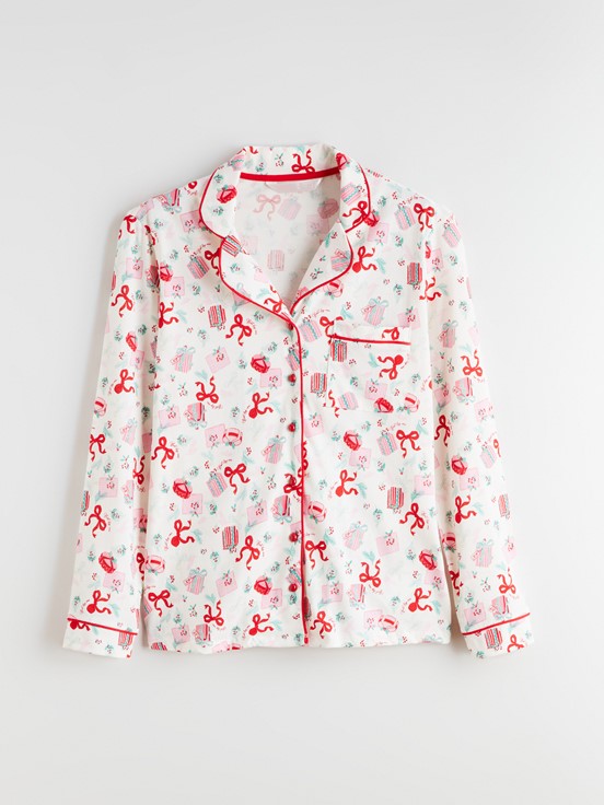 Pijama Takım EKRU BASKILI