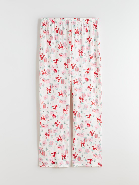 Pijama Takım EKRU BASKILI