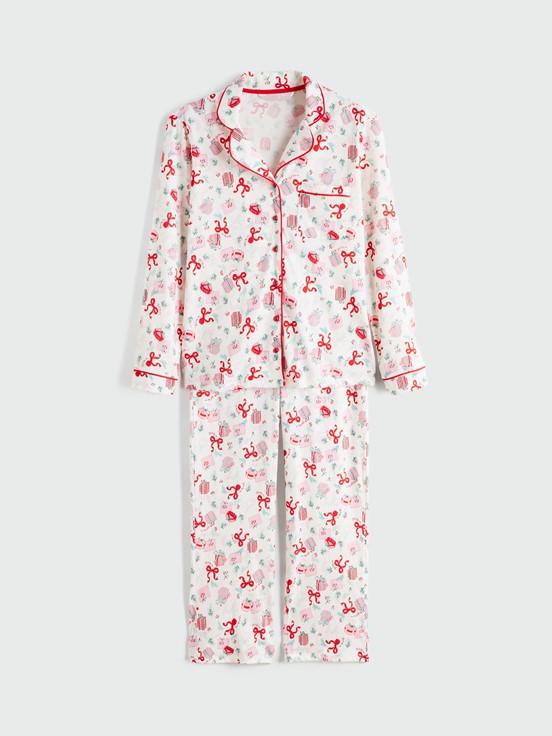 Pijama Takım EKRU BASKILI