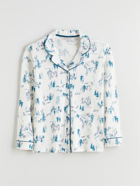 Pijama Takım EKRU BASKILI