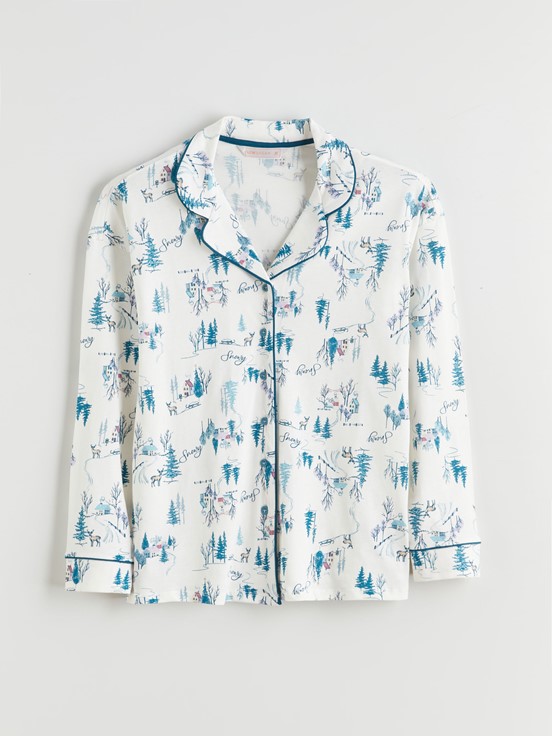 Pijama Takım EKRU BASKILI