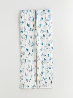 Pijama Takım EKRU BASKILI