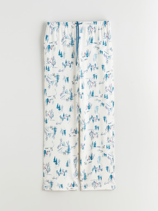 Pijama Takım EKRU BASKILI