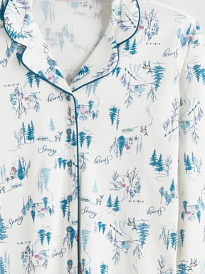 Pijama Takım EKRU BASKILI