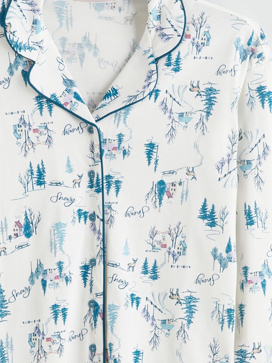 Pijama Takım EKRU BASKILI