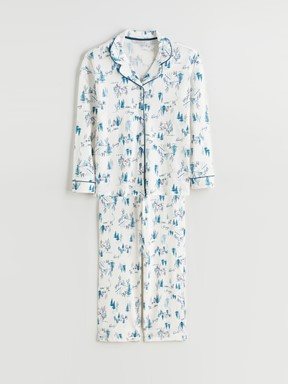 Pijama Takım EKRU BASKILI