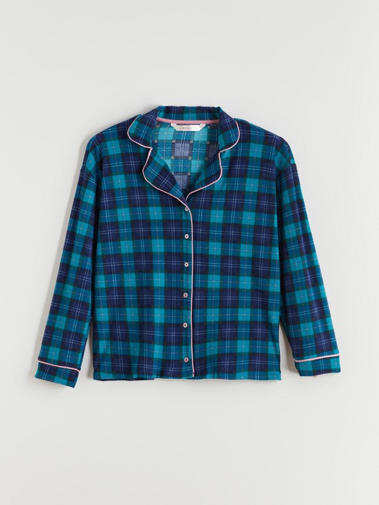 Pijama Takım KOYU MAVİ EKOSELİ