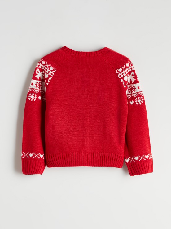 Hırka KIRMIZI JAKARLI