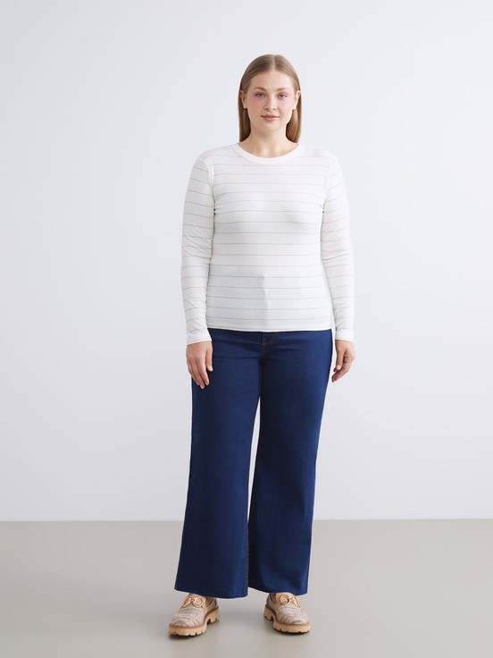 Tişört EKRU ÇİZGİLİ