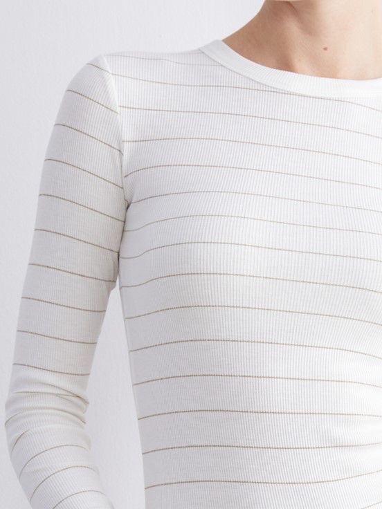 Tişört EKRU ÇİZGİLİ