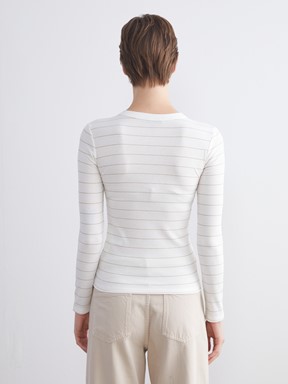 Tişört EKRU ÇİZGİLİ