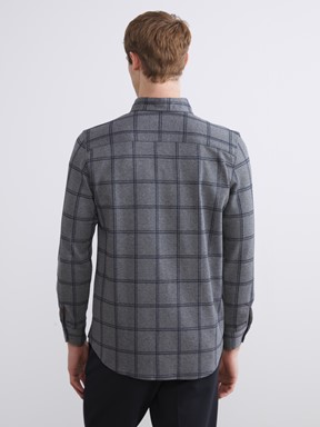 LCW CLASSIC Regular Fit Uzun Kollu Ekose Erkek Oduncu Gömlek GRİ