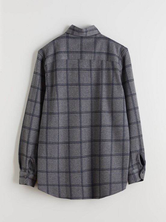 LCW CLASSIC Regular Fit Uzun Kollu Ekose Erkek Oduncu Gömlek GRİ