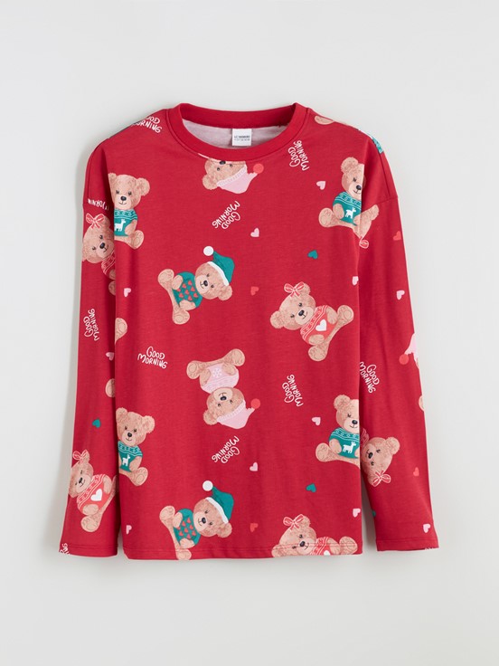 Pijama Takım KIRMIZI BASKILI