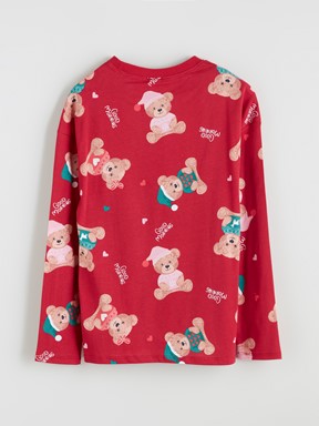 Pijama Takım KIRMIZI BASKILI