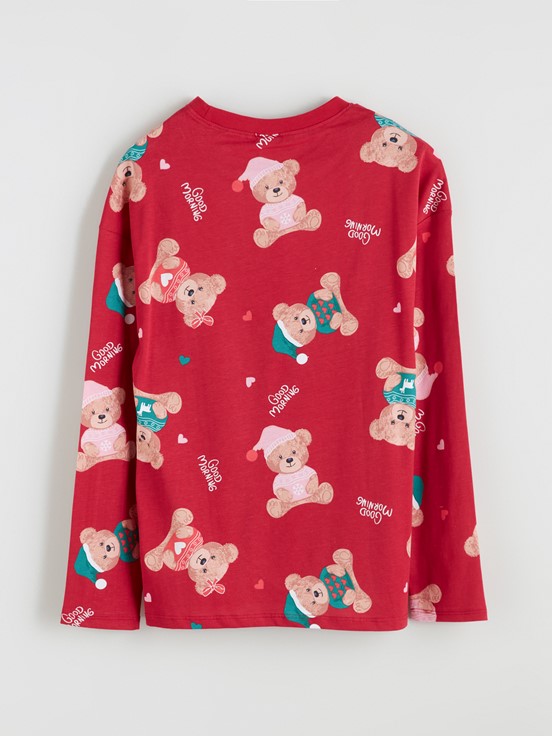 Pijama Takım KIRMIZI BASKILI