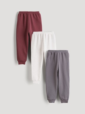 Beli Lastikli Basic Erkek Bebek Jogger Eşofman Altı 3'lü BORDO