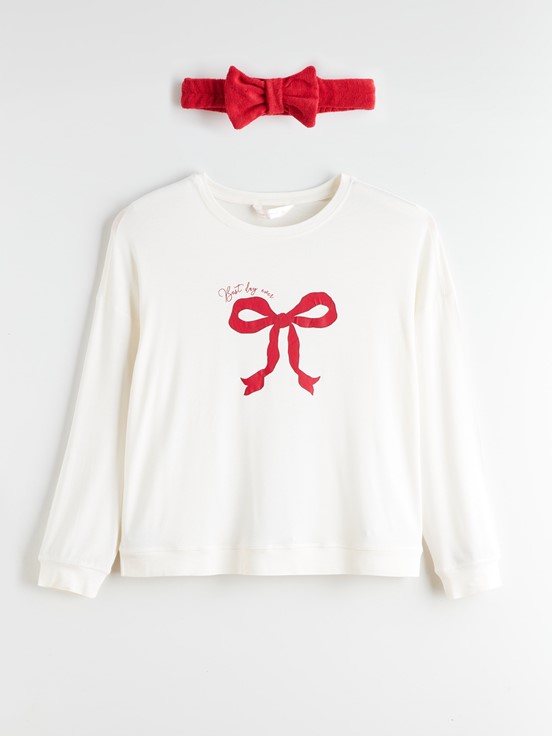 Pijama Takım KIRMIZI BASKILI