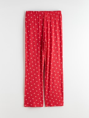 Pijama Takım KIRMIZI BASKILI