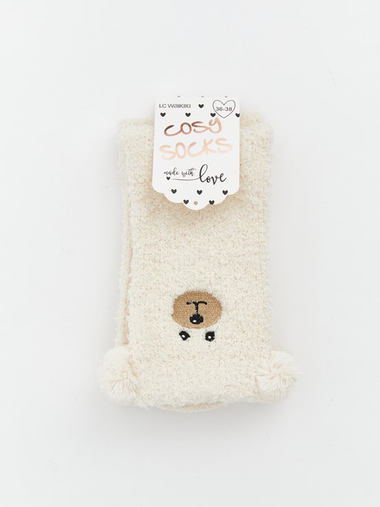 Ev Çorabı KREM RENGİ